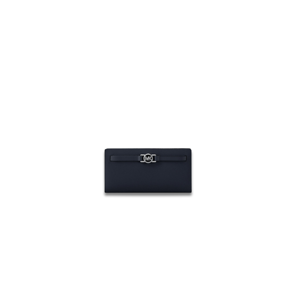 Michael Kors Reed Large Pebbled Leather Wallet Navy