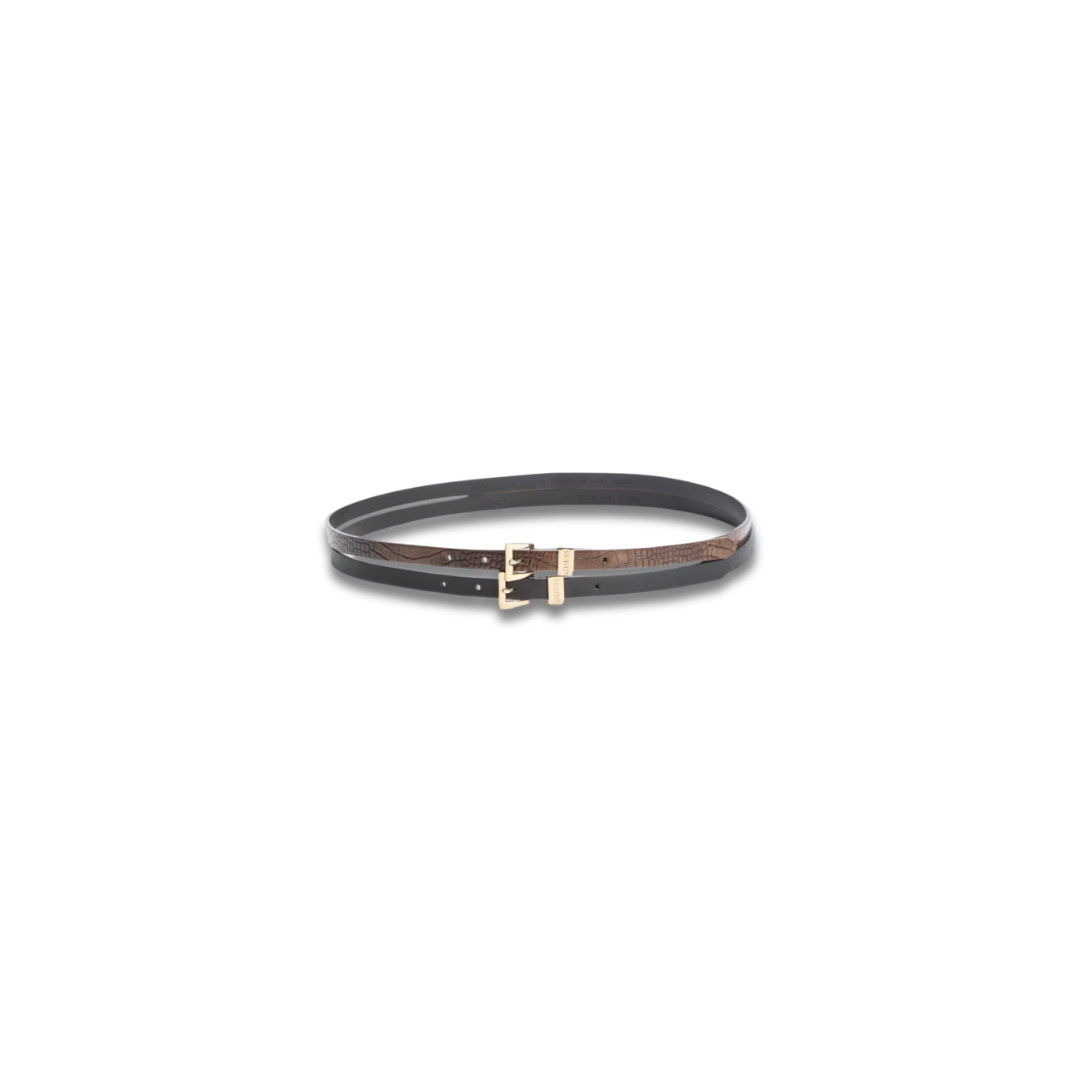 Guess Skinny Faux-Leather Belt Set