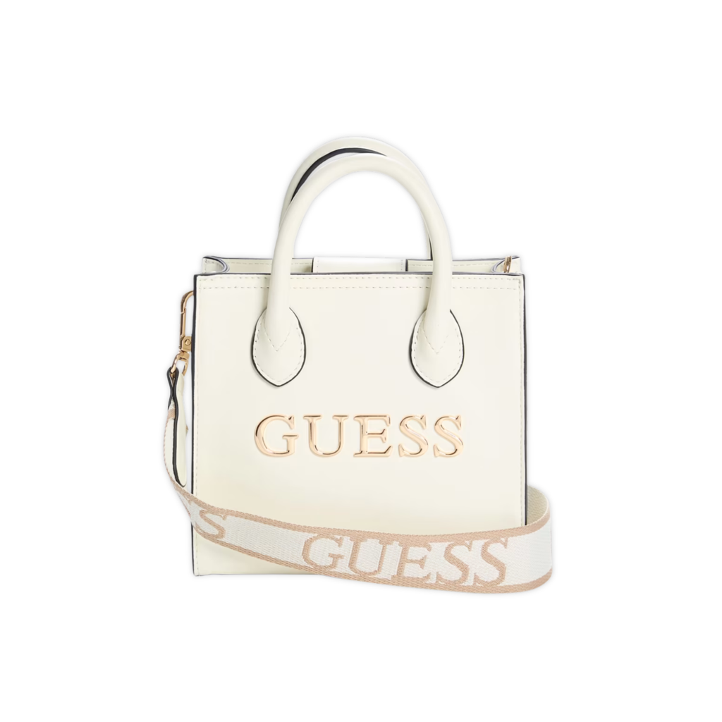 GUESS Irvington Mini Tote Cream