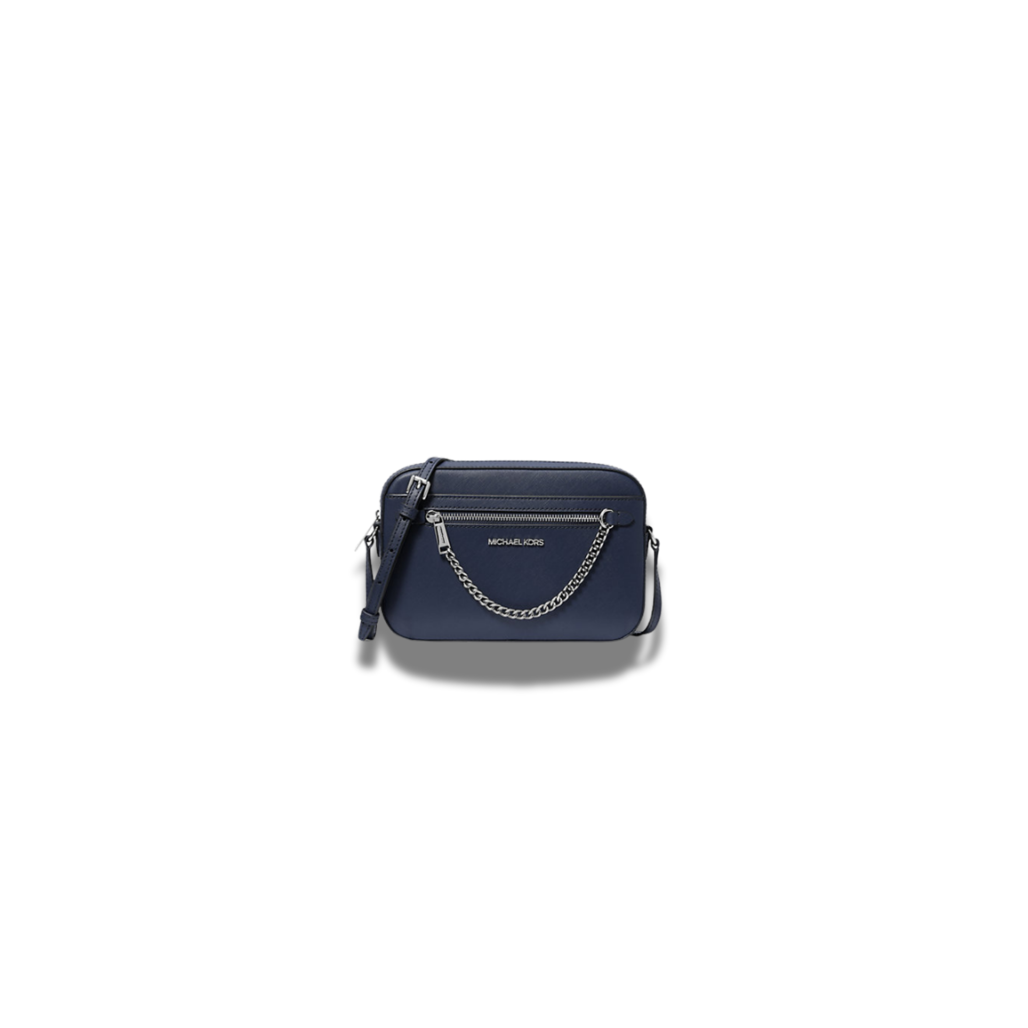 Michael Kors Jet Set Large Saffiano Leather Crossbody Bag Navy