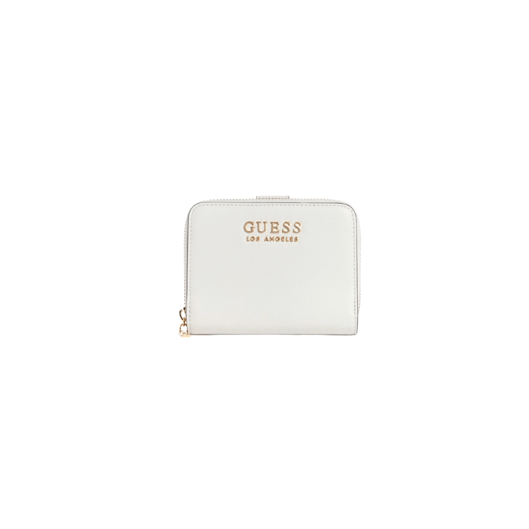 GUESS Jennice Fold-Over Zip Wallet Milk
