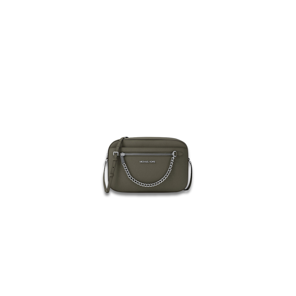Michael Kors Jet Set Large Saffiano Leather Crossbody Bag Olive