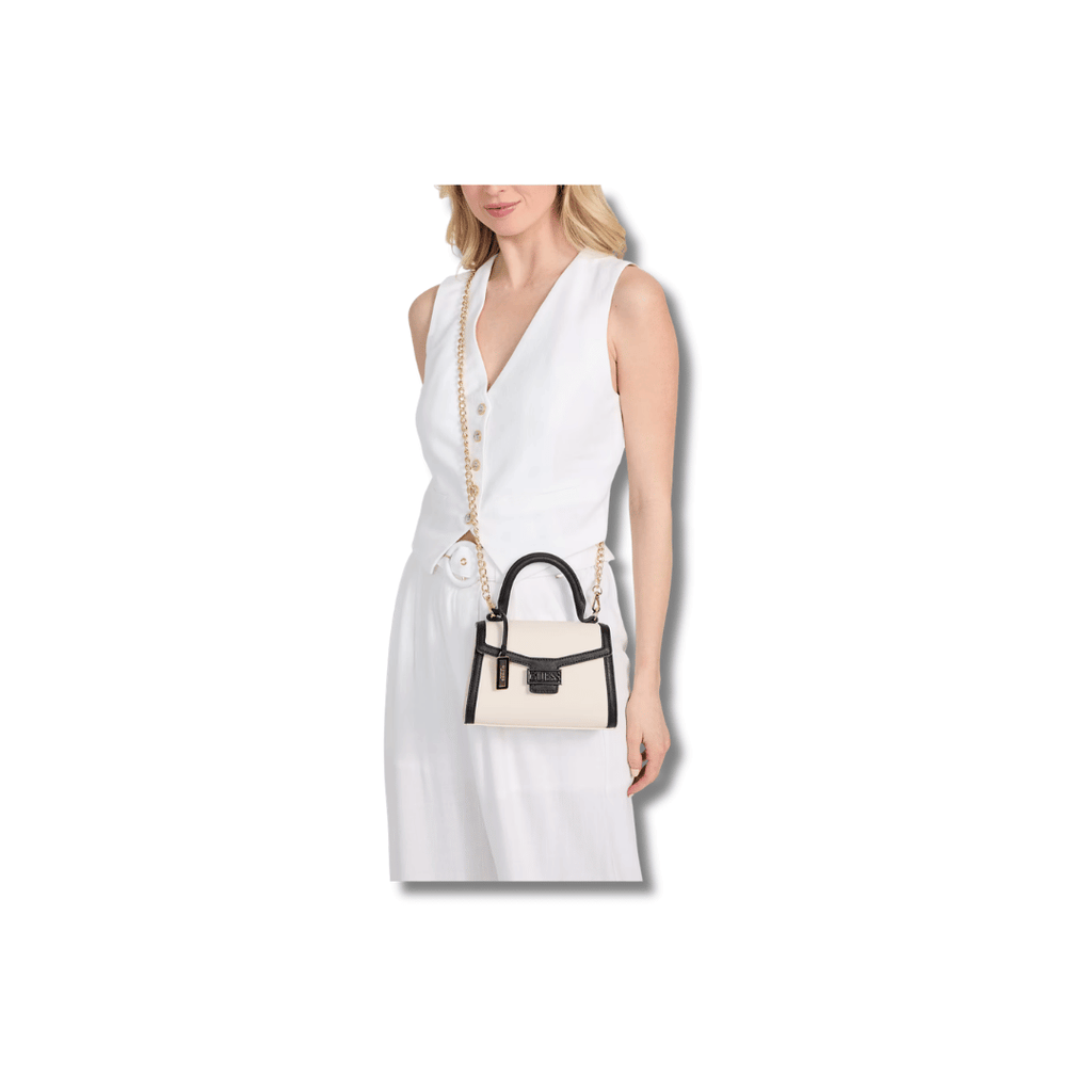 GUESS SABRINA TOP-HANDLE MINI BAG STONE