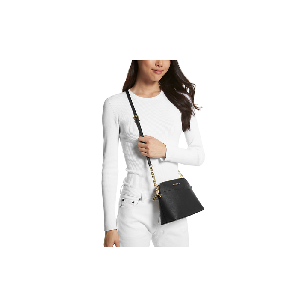 Michael Kors Jet Set Travel Dome Medium Crossbody Bag Black