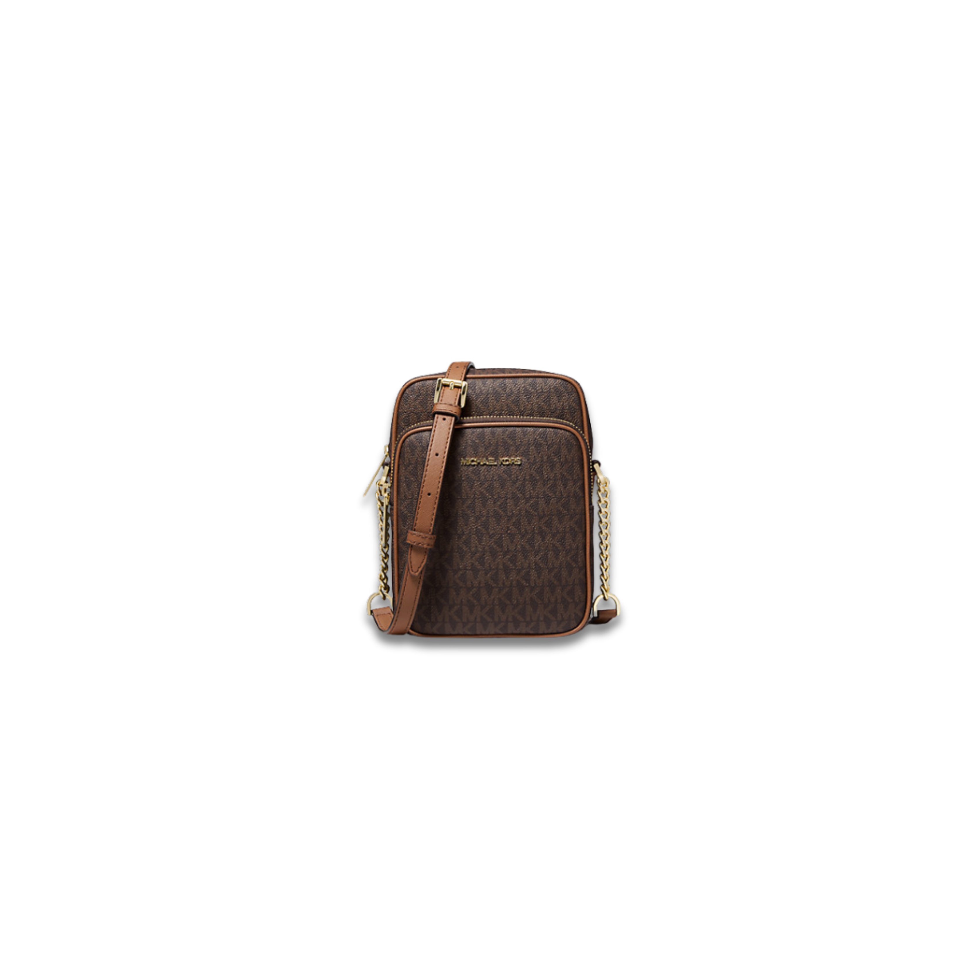 Michael Kors Jet Set Travel Medium Logo Crossbody Bag Brown