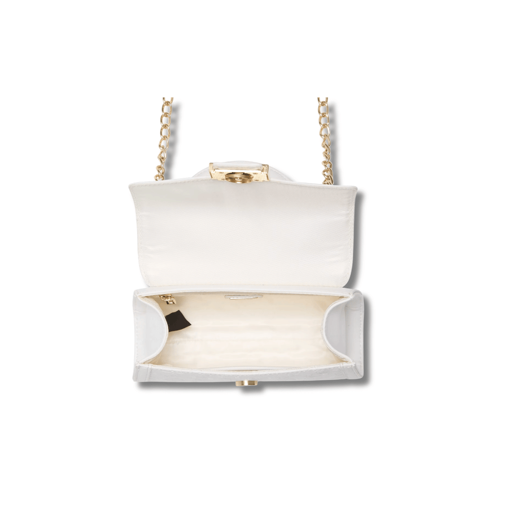 GUESS Sabrina Top-Handle Mini Bag White