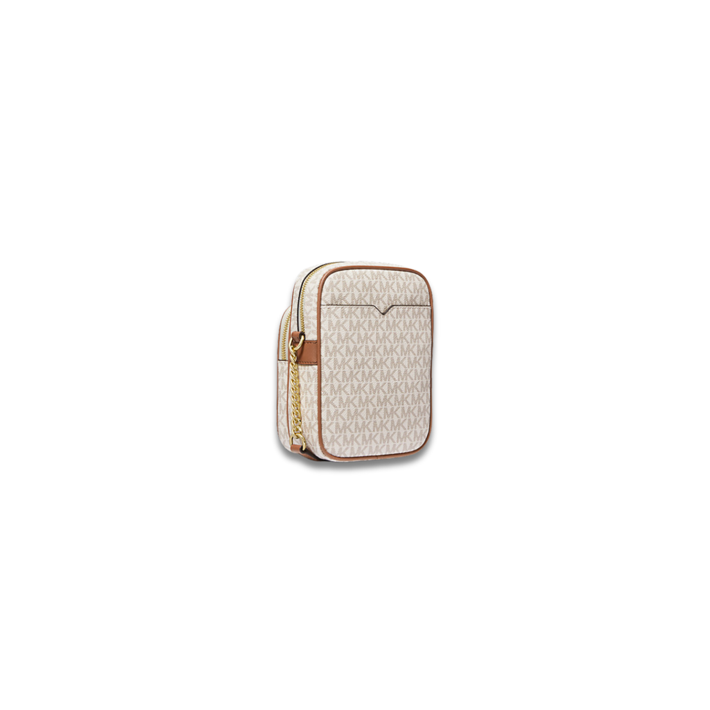 Michael Kors Jet Set Travel Medium Logo Crossbody Bag Vanilla